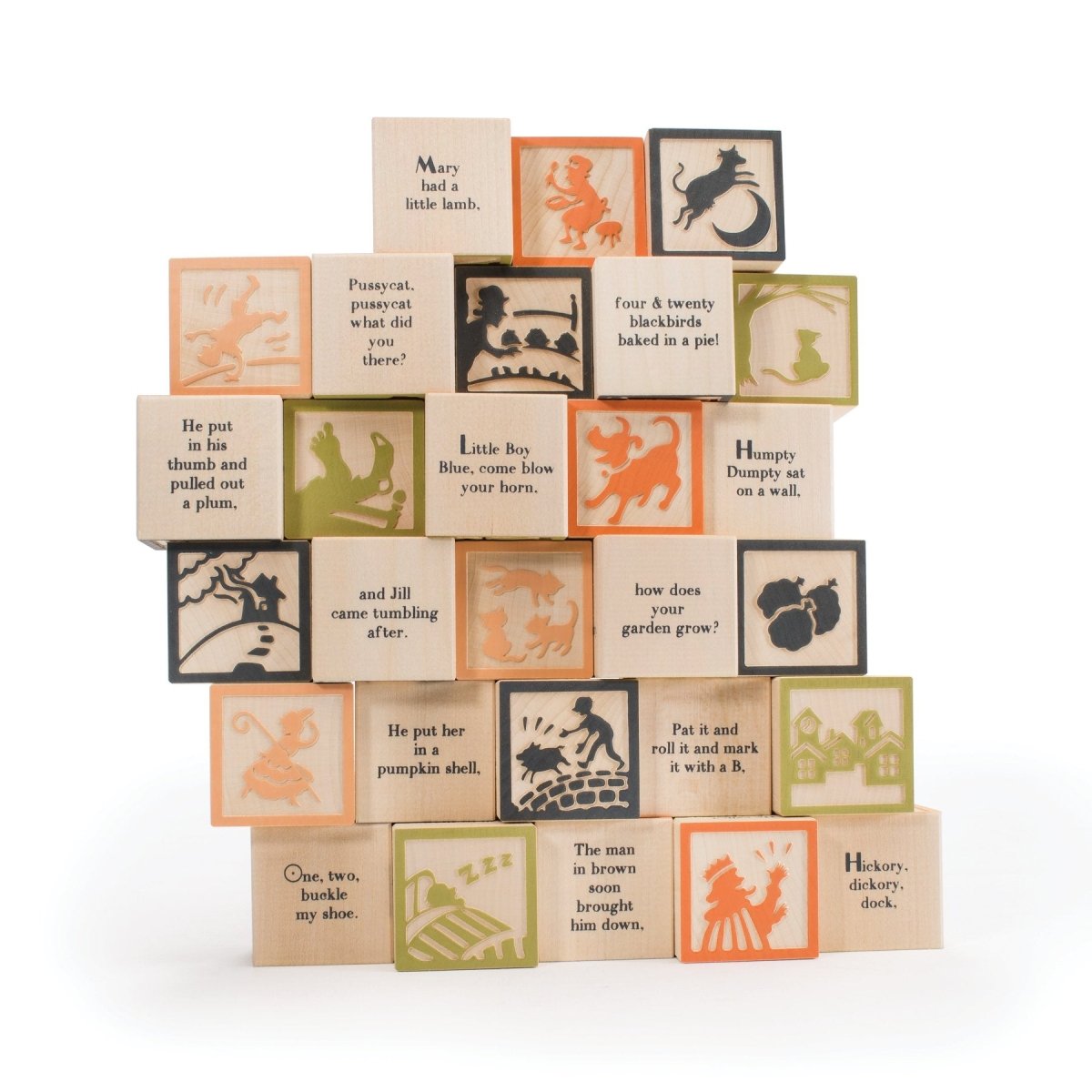Nursery Rhymes 28 Block Set - Nest and Sprout - Uncle Goose