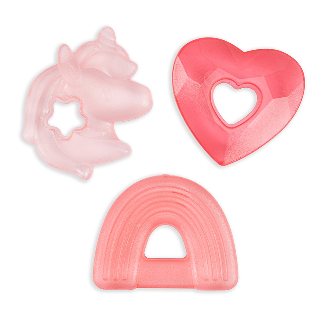 Unicorn Heart Pink Cutie Coolers™ Water Filled Teethers